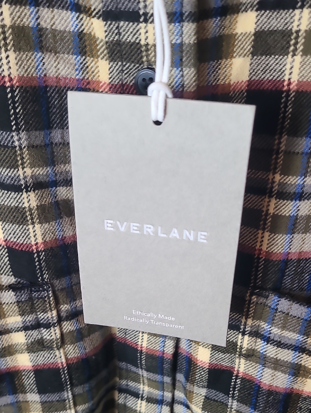 Everlane Oversized Plaid Boxy Flannel Shirt Size Medium New - Picture 5 of 9